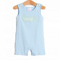 Crocodile Cutie Applique Jon Jon, Blue