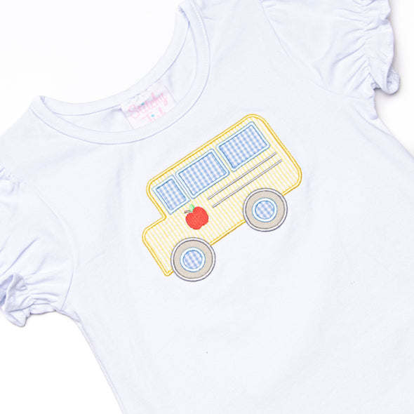 In Route Applique Ruffle Short Set, Blue