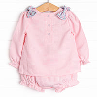 Pretty Pretty Pumpkin Applique Diaper Set, Pink