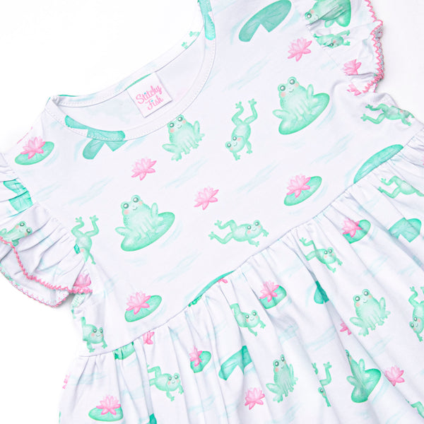 Little Leap Frog Dress, Pink