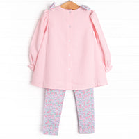 Pretty Pretty Pumpkin Applique Legging Set, Pink