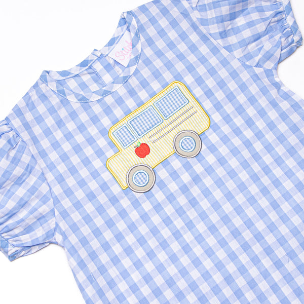 In Route Applique Dress, Blue