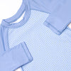 Gulf Gingham Long Sleeve Rash Guard, Blue