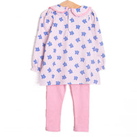 All Around Floral Legging Set, Pink