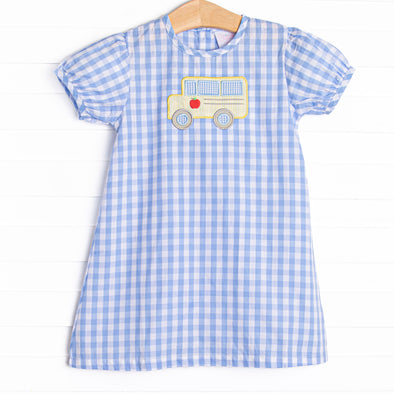 In Route Applique Dress, Blue