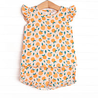 Perfectly Peachy Muslin Ruffle Short Set, Orange
