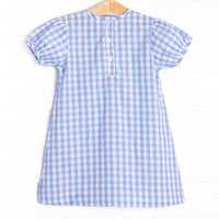 In Route Applique Dress, Blue