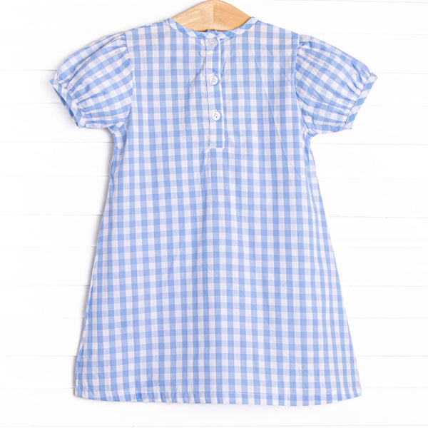 In Route Applique Dress, Blue