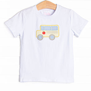 In Route Applique Top, White