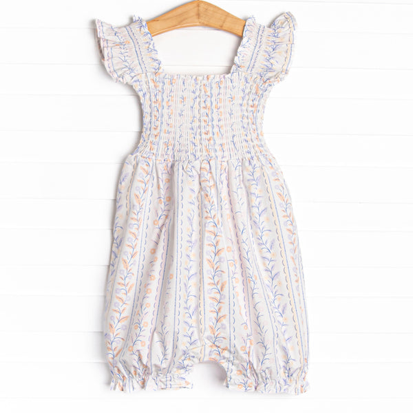 Garden Grace Bubble Romper, Blue