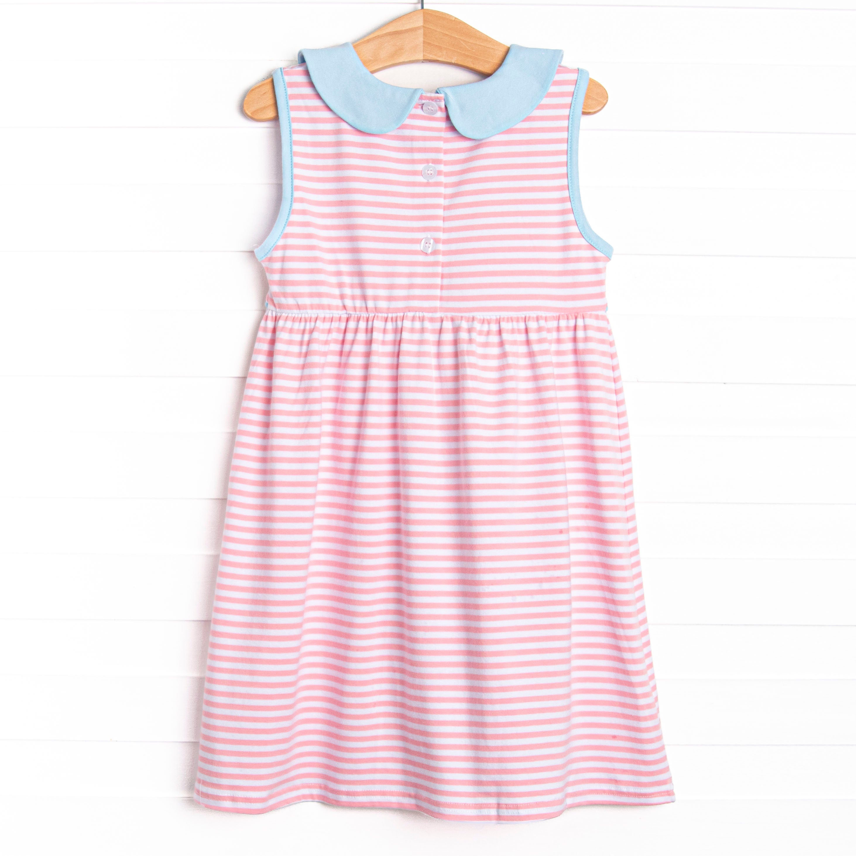 Girl's Isabella Dress Blue and Pink Stripe in Blue/Pink Stripe size 12M | Stitchy Fish Girl's Isabella Dress Blue and Pink Stripe in Blue/Pink Stripe size 12M | Stitchy Fish