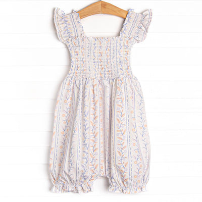 Garden Grace Bubble Romper, Blue