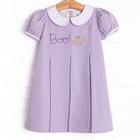 Boo! Embroidered Dress, Purple