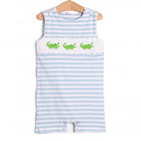Chomp! Chomp! Smocked Jon Jon, Blue