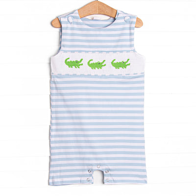 Chomp! Chomp! Smocked Jon Jon, Blue