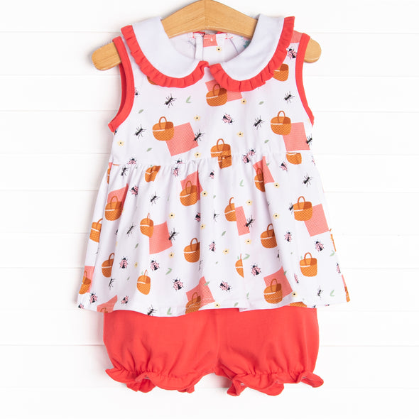 Picnic Party Bloomer Set, Red
