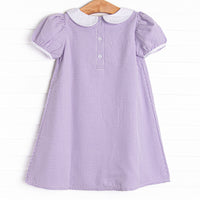 Boo! Embroidered Dress, Purple