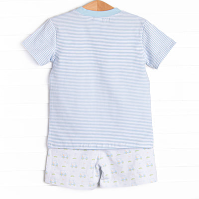 Country Club Cruisin' Short Set, Blue