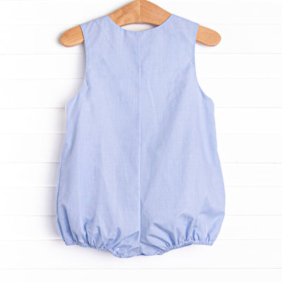 Firework Finale Smocked Bubble, Blue