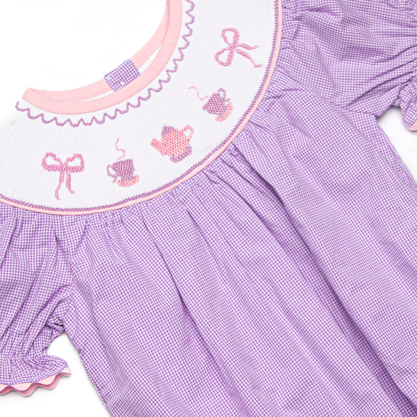 Sweet Sips Smocked Bubble, Purple