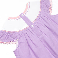 Sweet Sips Smocked Ruffle Short Set, Purple