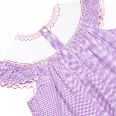 Sweet Sips Smocked Ruffle Short Set, Purple