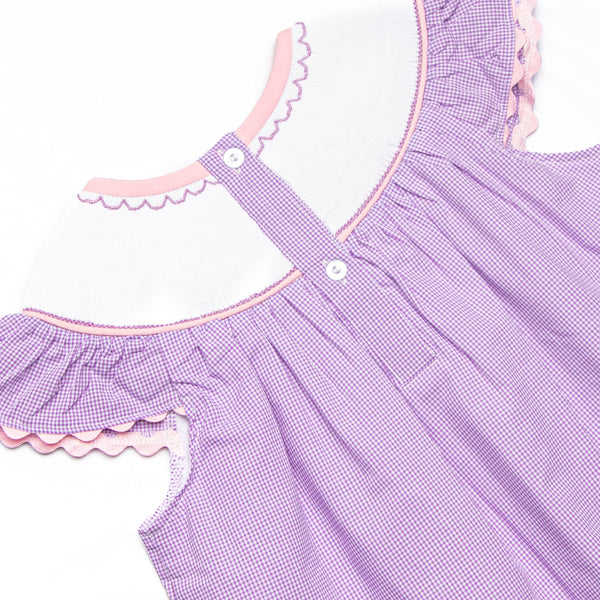 Sweet Sips Smocked Ruffle Short Set, Purple