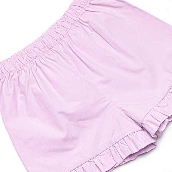 Sweet Sips Smocked Ruffle Short Set, Purple