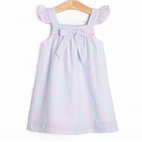 Malibu Mist Dress, Pink and Blue Seersucker