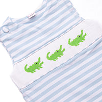 Chomp! Chomp! Smocked Jon Jon, Blue