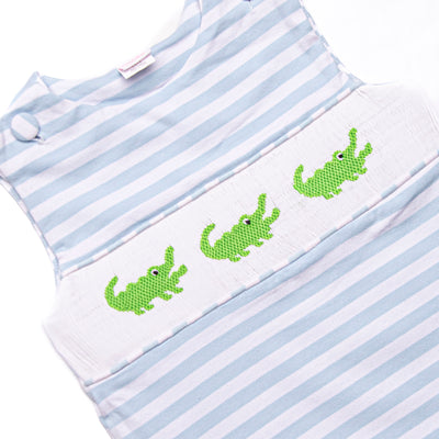 Chomp! Chomp! Smocked Jon Jon, Blue