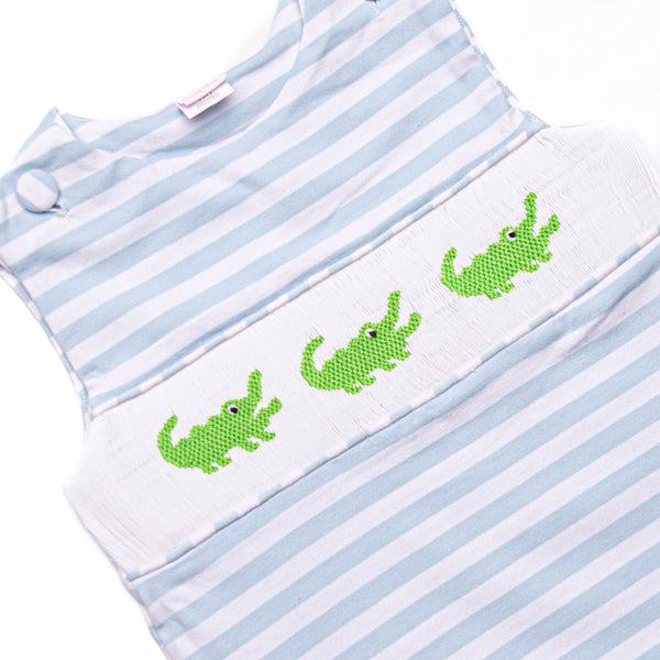 Chomp! Chomp! Smocked Jon Jon, Blue