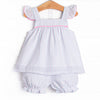 Malibu Mist Bloomer Set, Pink and Blue Seersucker