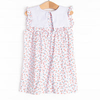 Bitty Buds Ruffle Dress, Red
