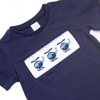 Take to the Sky Smocked Short Set, Red