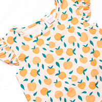 Perfectly Peachy Muslin Ruffle Short Set, Orange