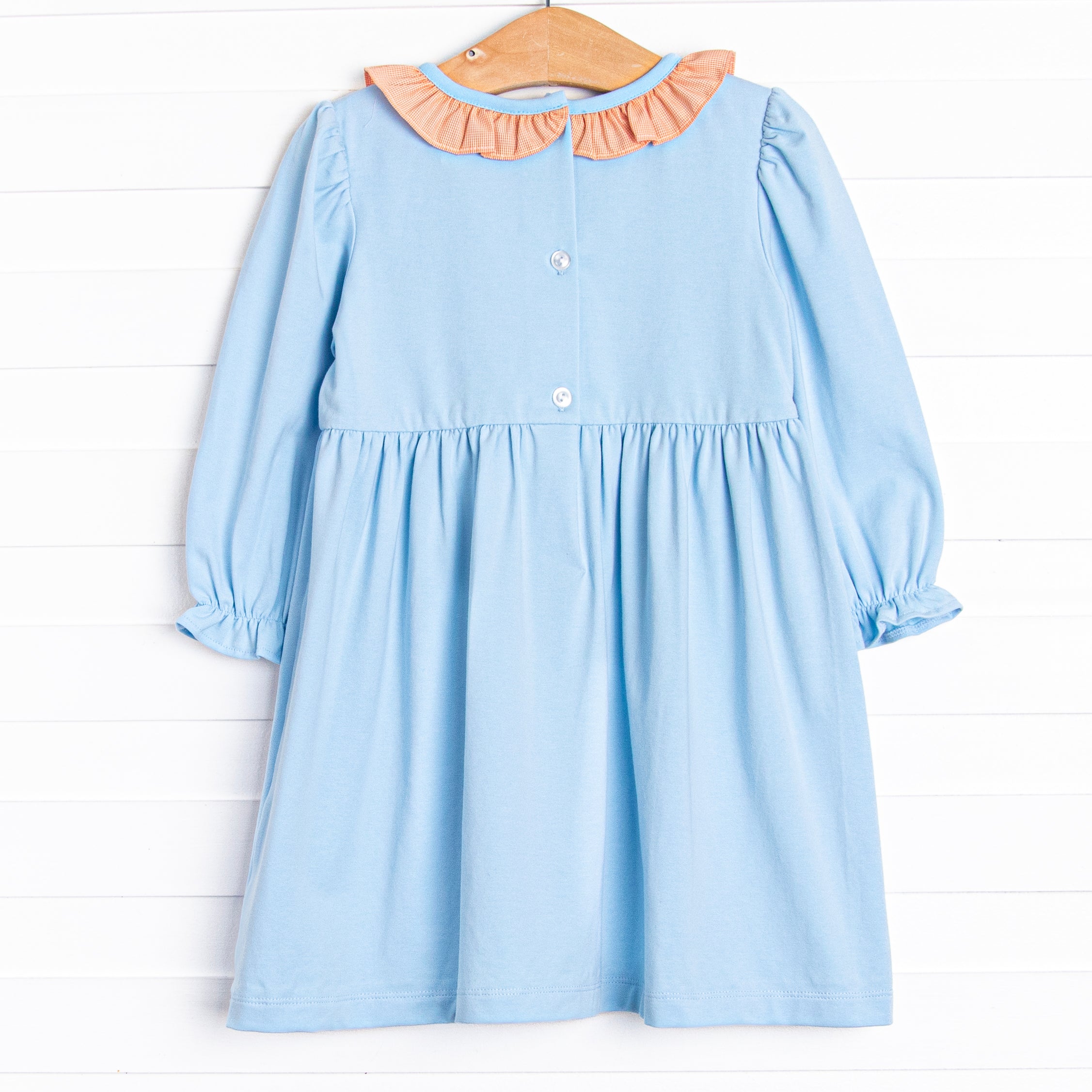 Hello Fall Applique Dress, Blue Stitchy Fish Hello Fall Applique Dress, Blue Stitchy Fish