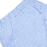 Golden Days Smocked Pant Set, Blue Gingham