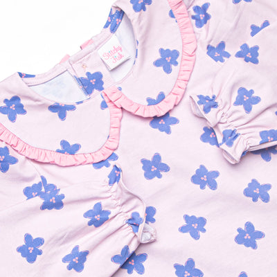 All Around Floral Long Sleeve Dress, Pink