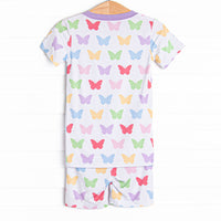 You Give Me Butterflies Bamboo Pajama Short Set, Purple