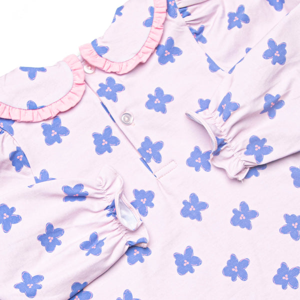 All Around Floral Long Sleeve Dress, Pink