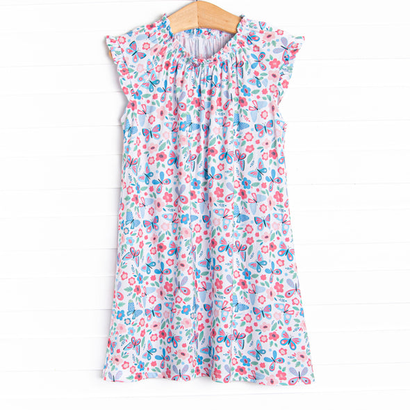 Butterfly Gardens Bamboo Night Gown, Pink