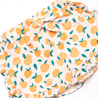 Perfectly Peachy Muslin Ruffle Short Set, Orange