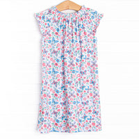 Butterfly Gardens Bamboo Night Gown, Pink