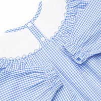 Golden Days Smocked Diaper Set, Blue Gingham