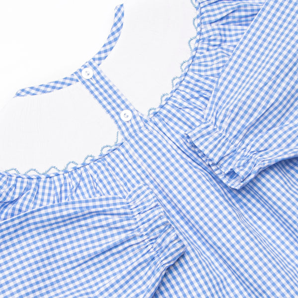 Golden Days Smocked Diaper Set, Blue Gingham