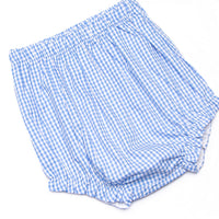 Golden Days Smocked Diaper Set, Blue Gingham