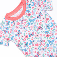 Butterfly Gardens Bamboo Pajama Short Set, Pink
