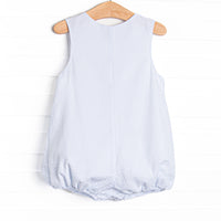 Amusement Park Adventures Smocked Bubble, Blue Seersucker