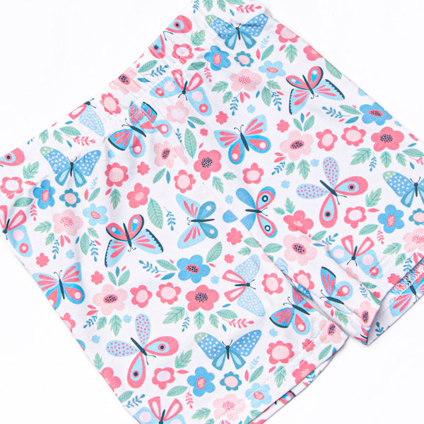 Butterfly Gardens Bamboo Pajama Short Set, Pink